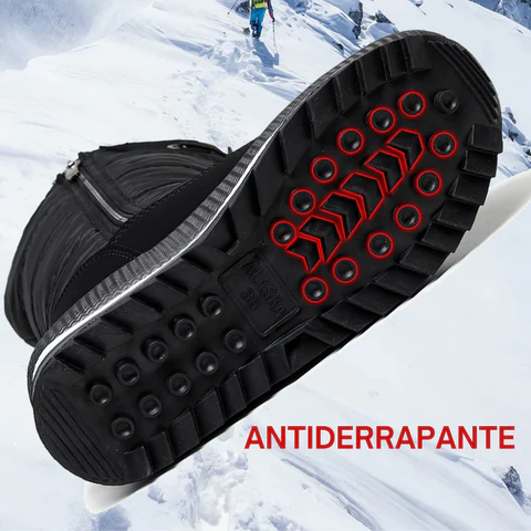 Vasen - Botte d'hiver mi-mollet haute résistance pour femme doublée de laine