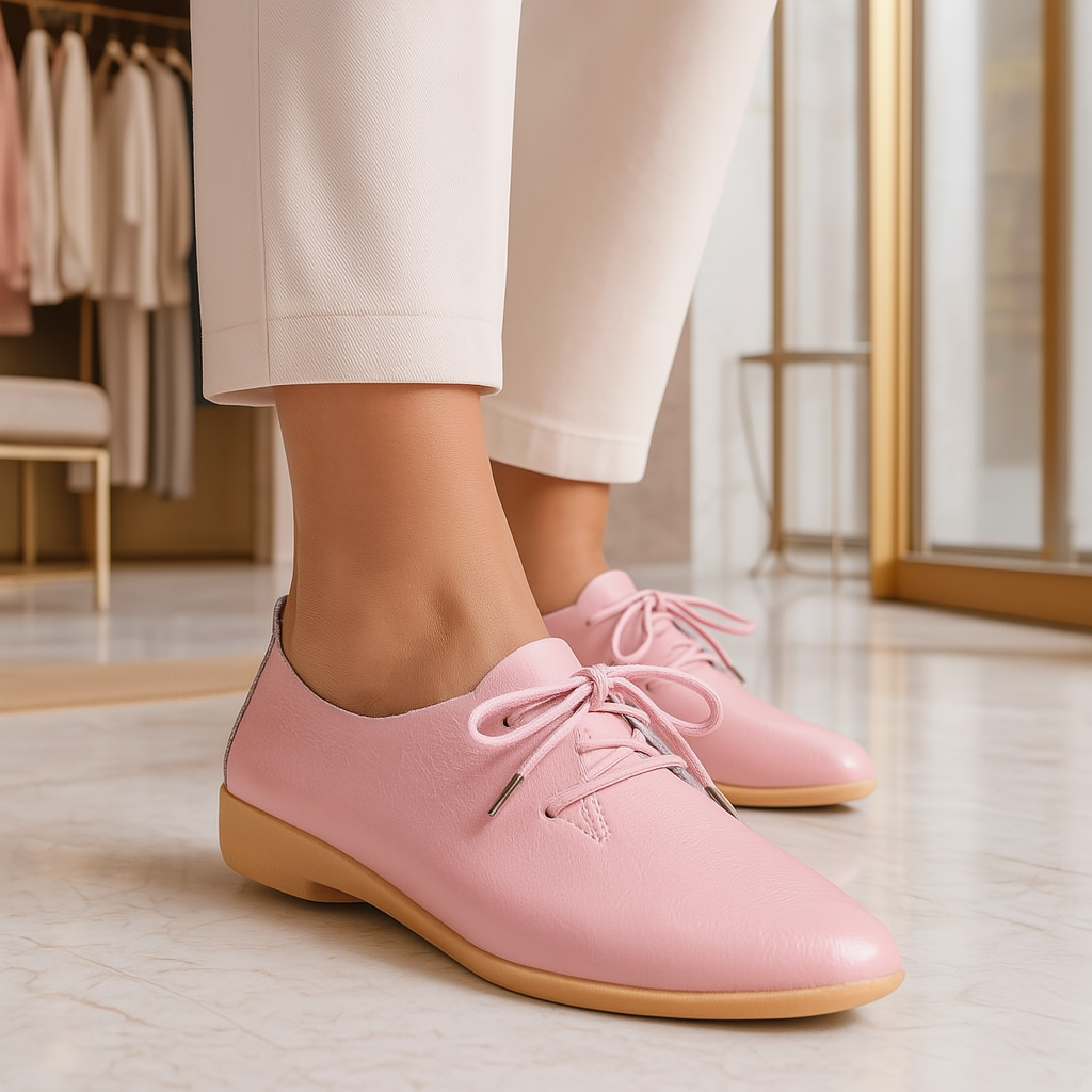 Lusitanna™ Grace Derby – Chaussure pour femme en cuir véritable ultra confortable