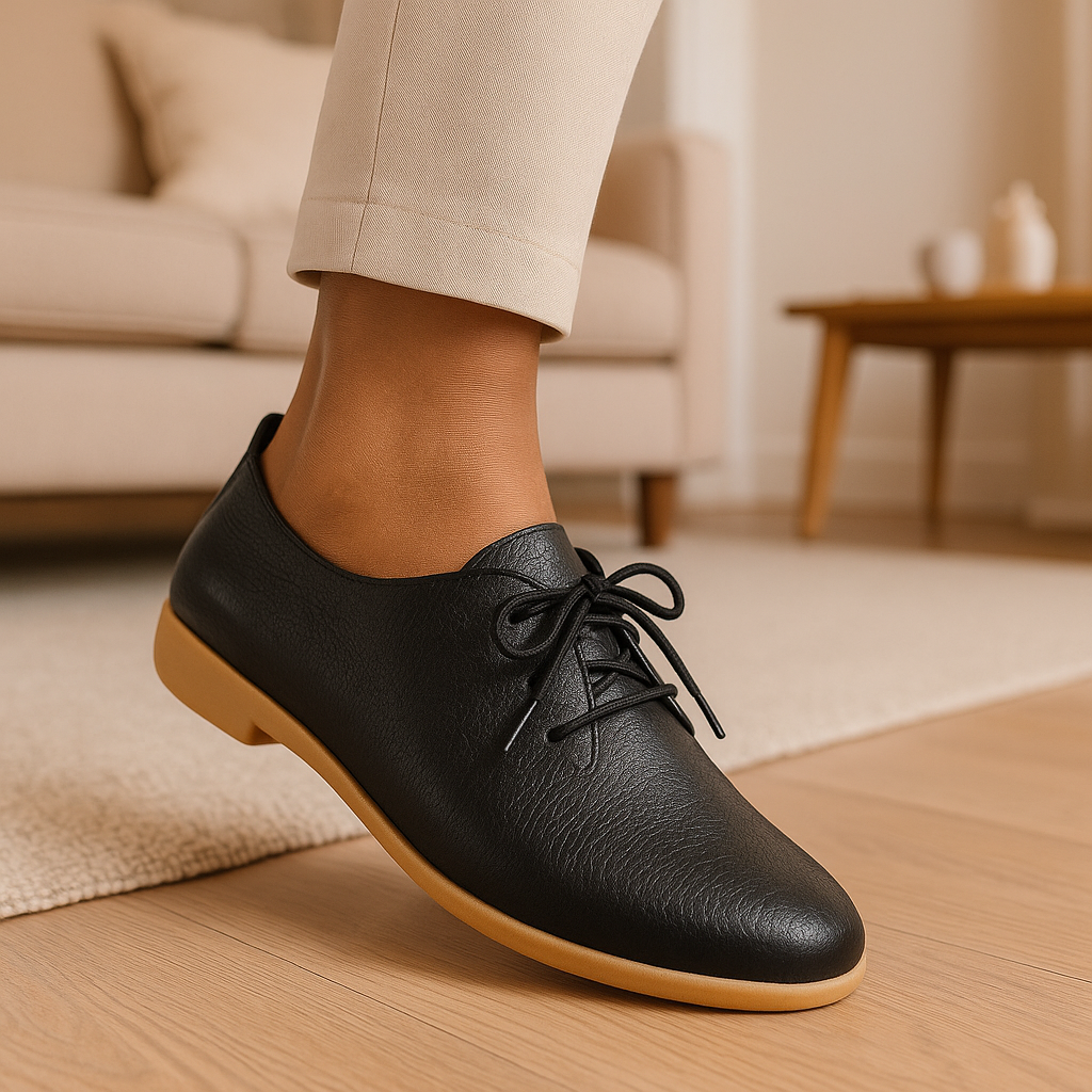 Lusitanna™ Grace Derby – Chaussure pour femme en cuir véritable ultra confortable