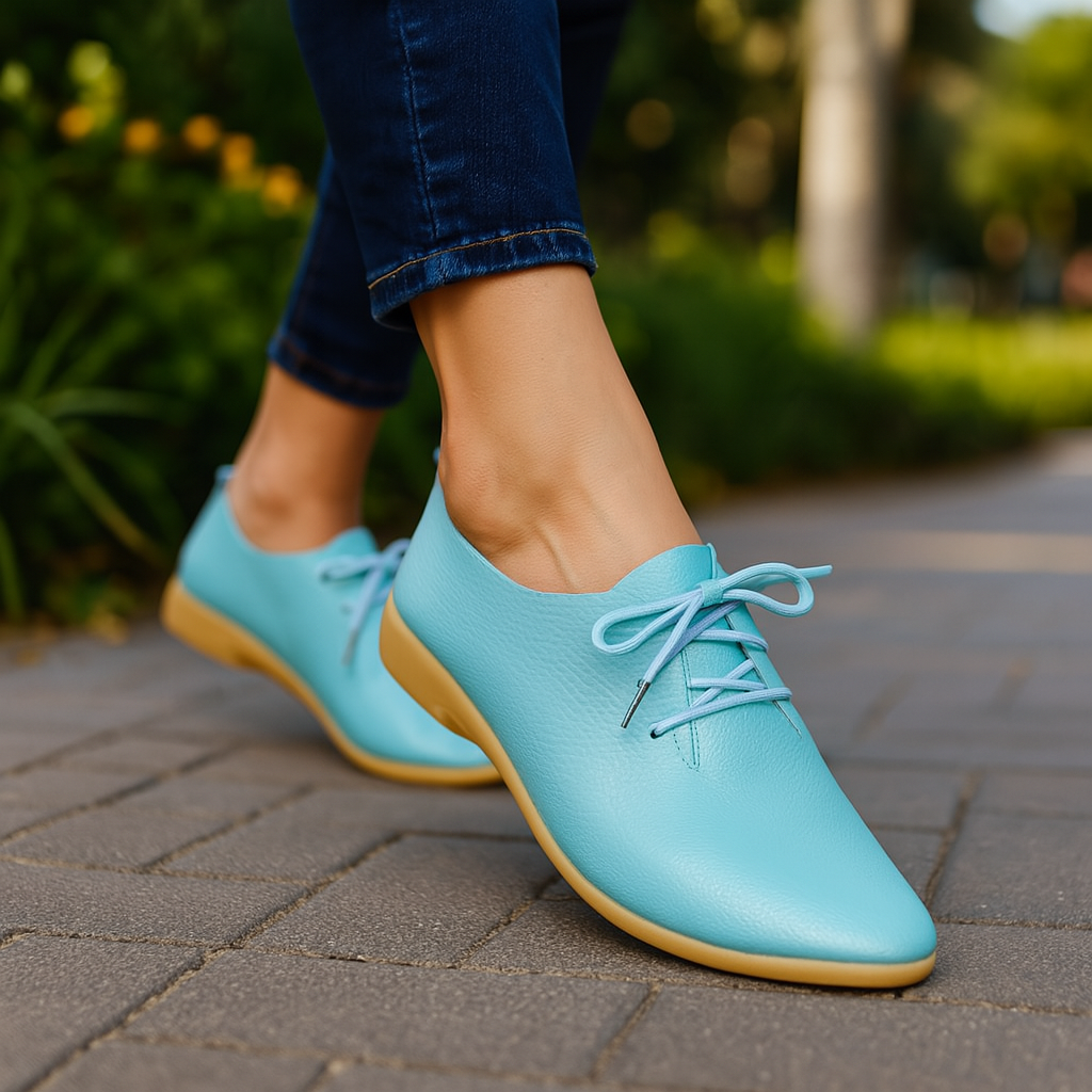 Lusitanna™ Grace Derby – Chaussure pour femme en cuir véritable ultra confortable