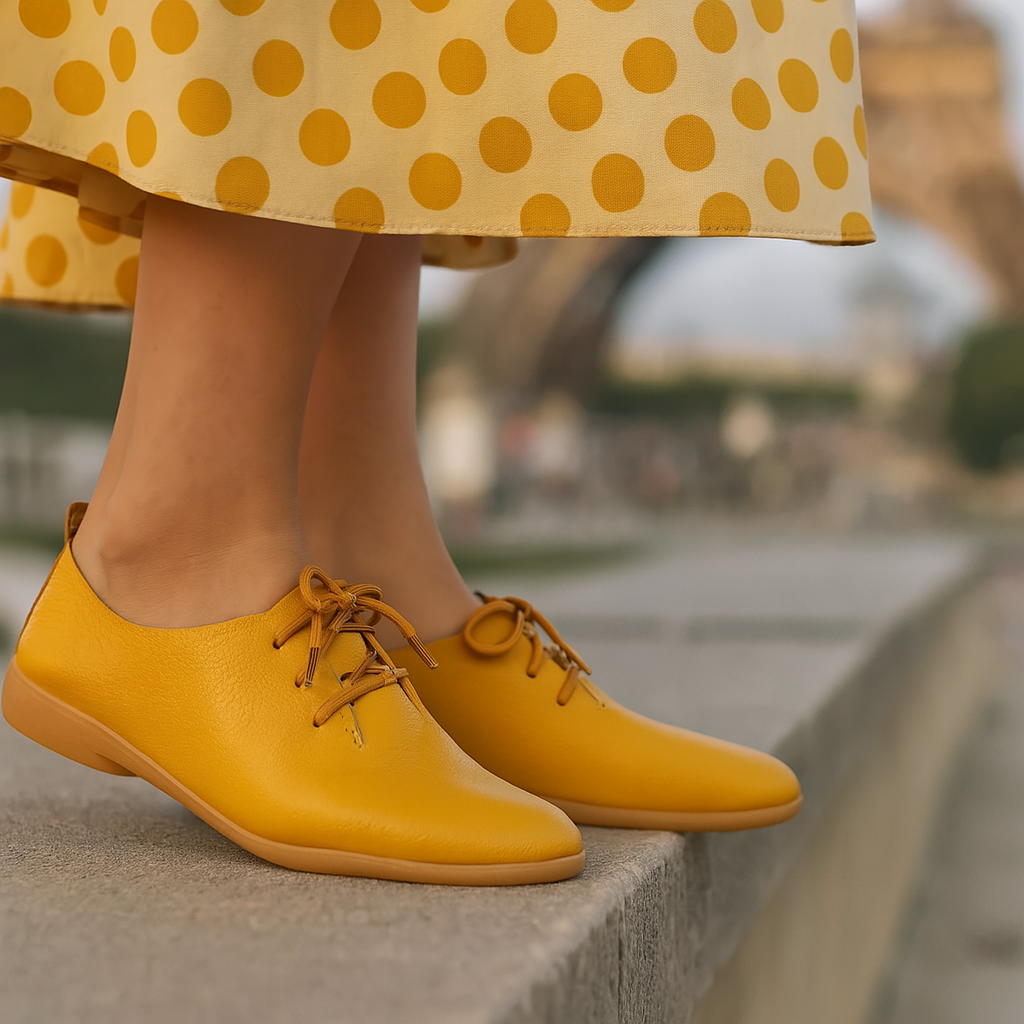 Lusitanna™ Grace Derby – Chaussure pour femme en cuir véritable ultra confortable