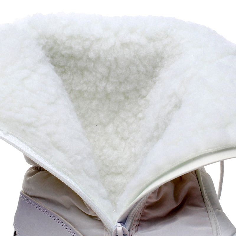 Vasen - Botte d'hiver mi-mollet haute résistance pour femme doublée de laine