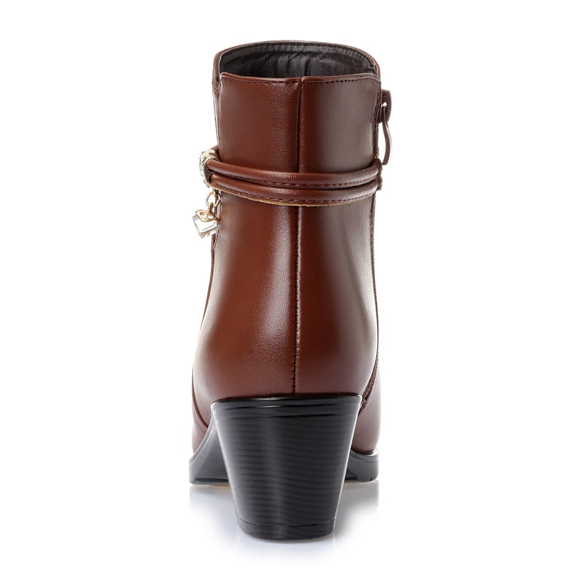 Laurem - Botte en cuir véritable super confortable