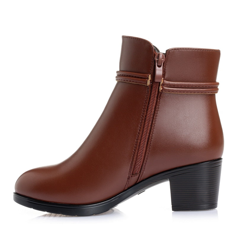 Laurem - Botte en cuir véritable super confortable