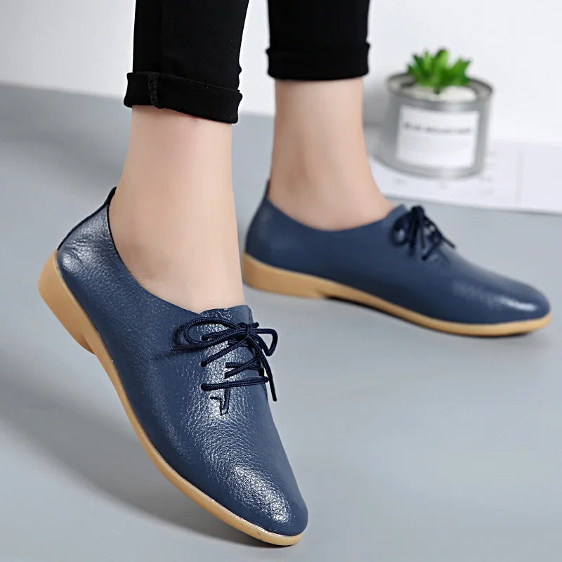 Lusitanna™ Grace Derby – Chaussure pour femme en cuir véritable ultra confortable