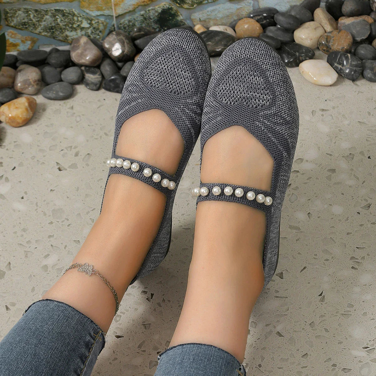 Pearlitta Marie - Chaussure Semi-Orthopédique en Maille Respirante Ultra-légère