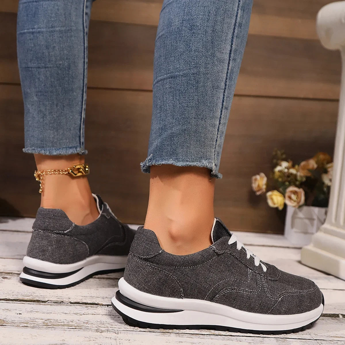 Sneakers Femme DenimLift – Style & Confort à Chaque Pas