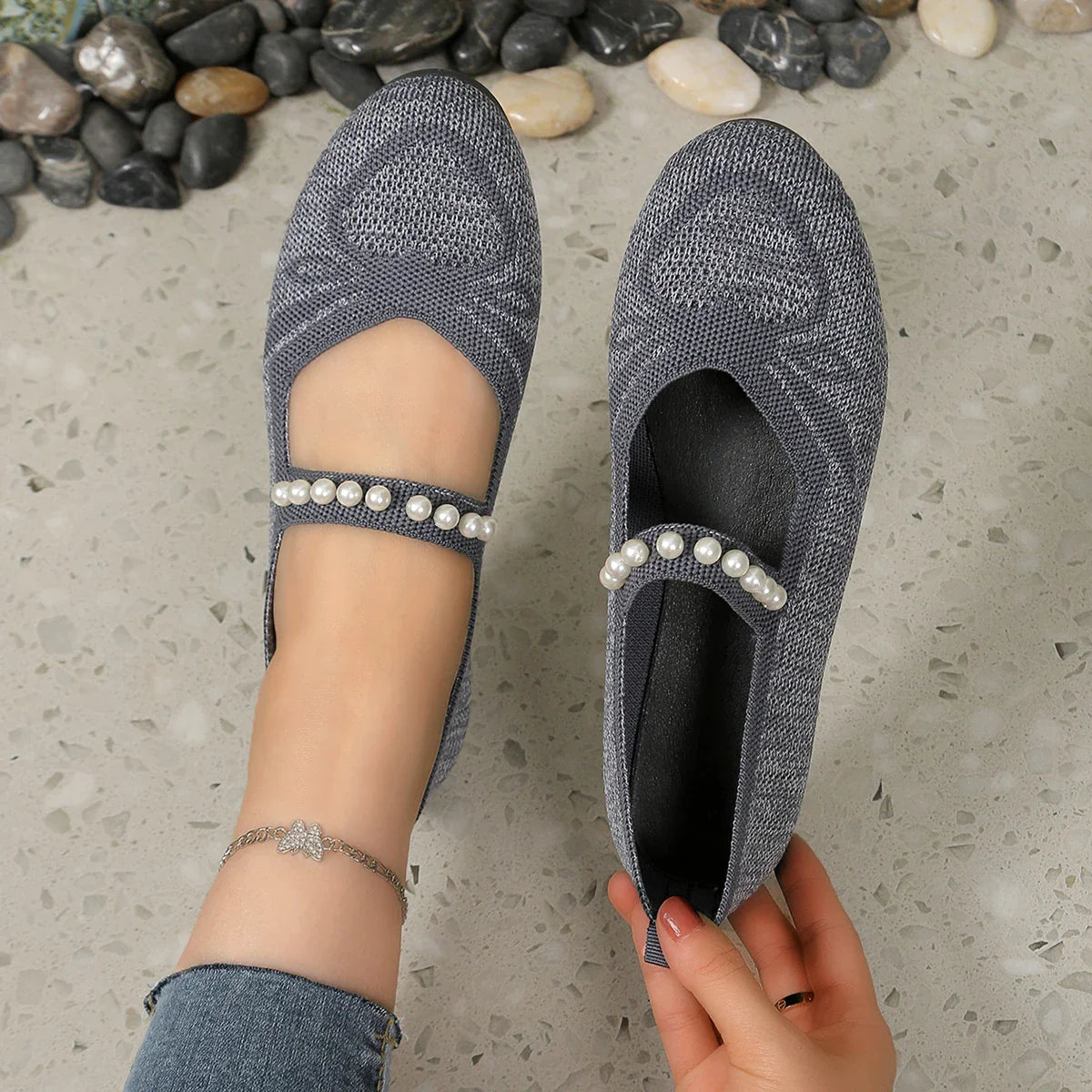 Pearlitta Marie - Chaussure Semi-Orthopédique en Maille Respirante Ultra-légère
