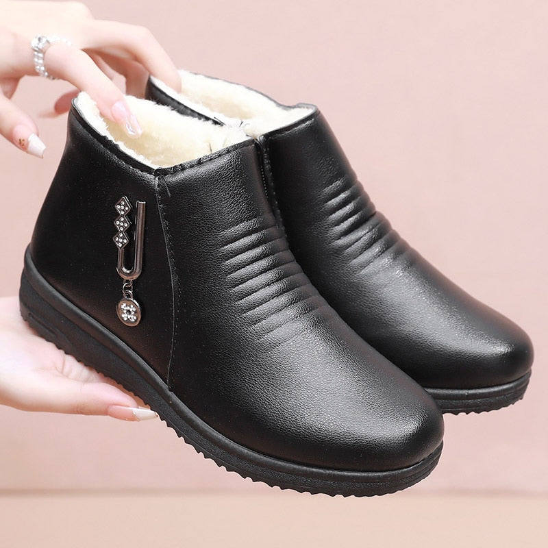 Jolie botte d'automne et d'hiver - imperméable et veloutée