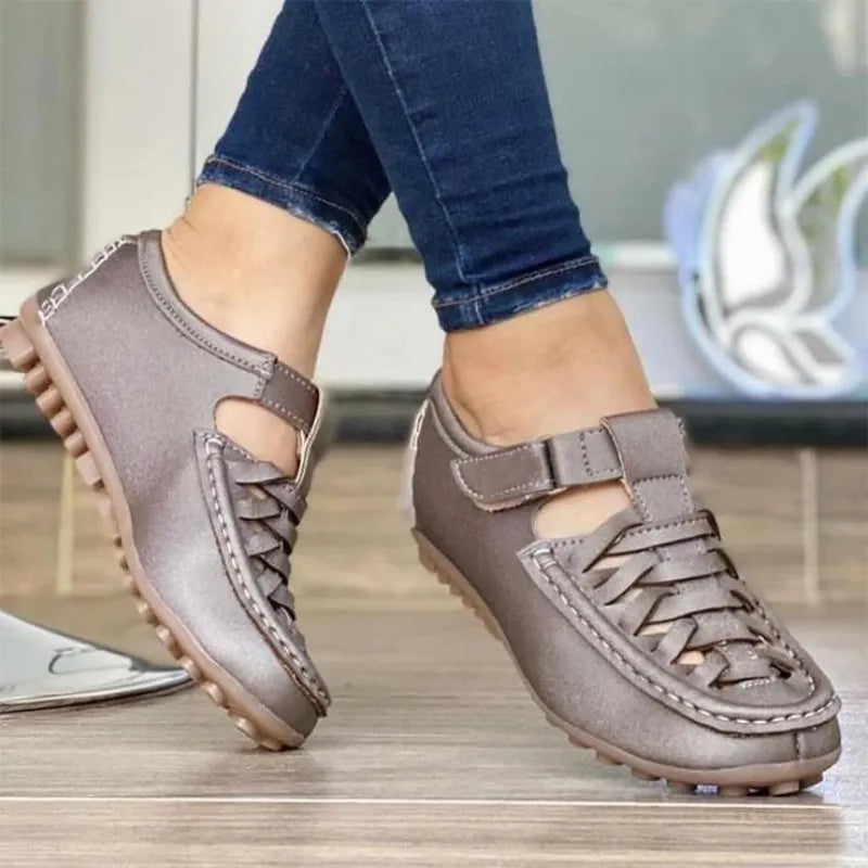 Aurora - Sandale mocassin semi orthopédique confortable et très élégante