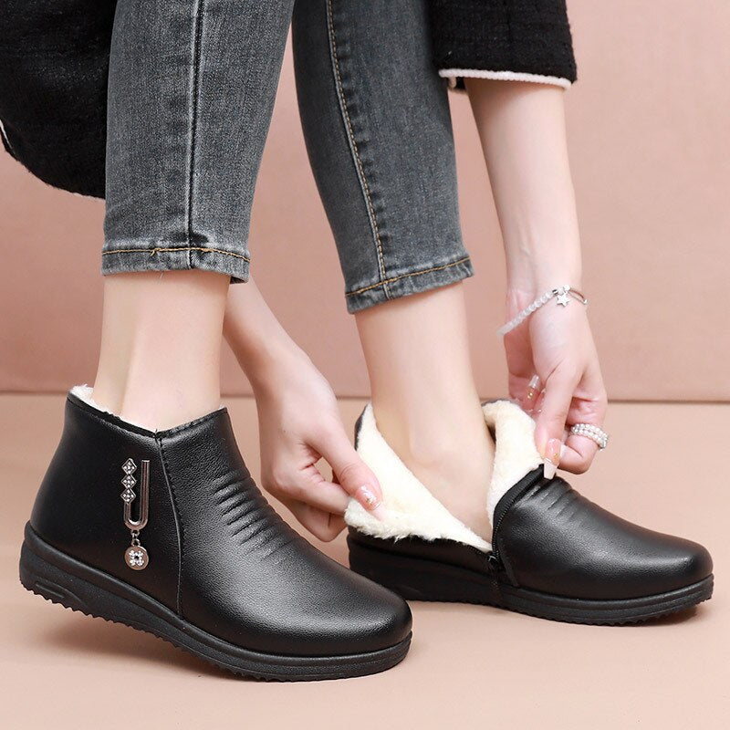 Jolie botte d'automne et d'hiver - imperméable et veloutée