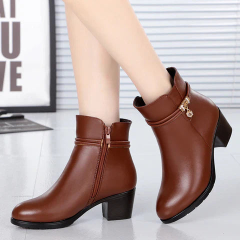 Laurem - Botte en cuir véritable super confortable