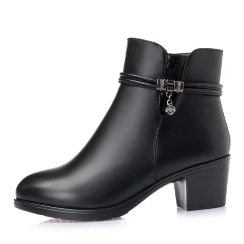 Laurem - Botte en cuir véritable super confortable