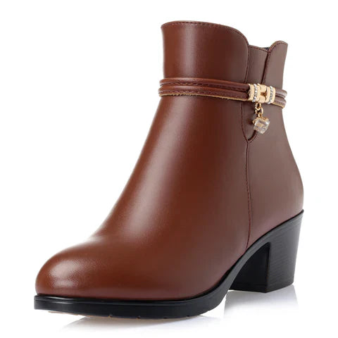 Laurem - Botte en cuir véritable super confortable