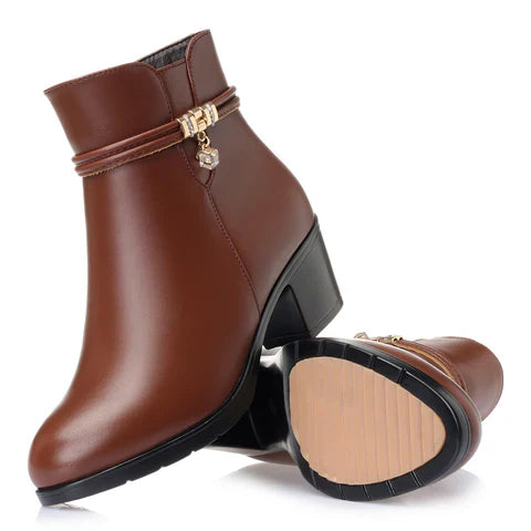Laurem - Botte en cuir véritable super confortable