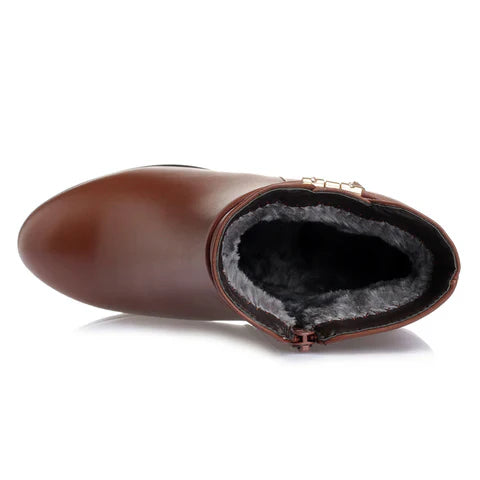 Laurem - Botte en cuir véritable super confortable