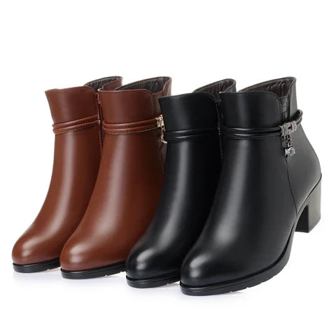 Laurem - Botte en cuir véritable super confortable