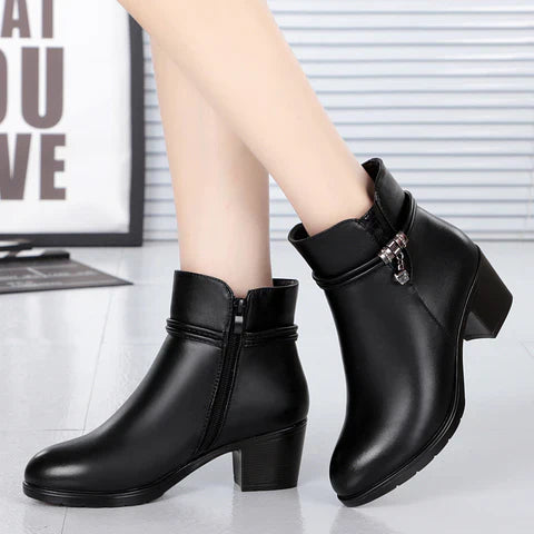Laurem - Botte en cuir véritable super confortable