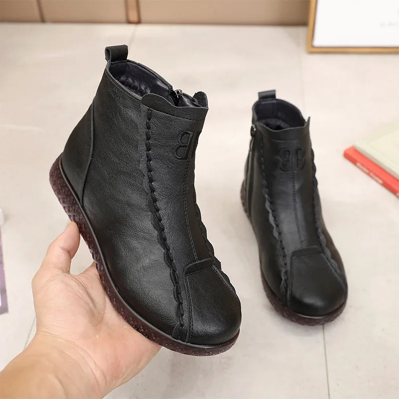 Quanna - Botte en Cuir Véritable