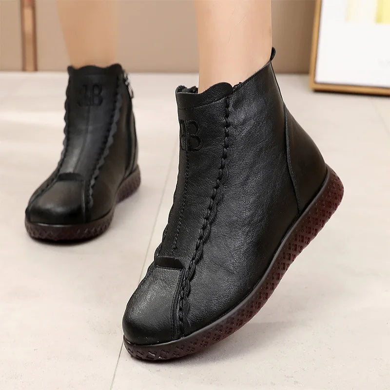 Quanna - Botte en Cuir Véritable