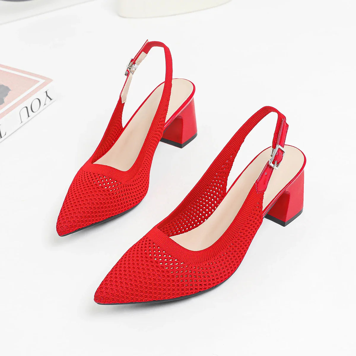 Sandrah Isadora - Chaussures à Talons Moyens Très Élégantes et Confortables