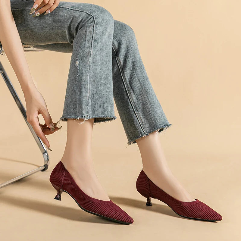 Miss Isadora Stilleto - Chaussures à Talons Bas Très Élégantes et Confortables
