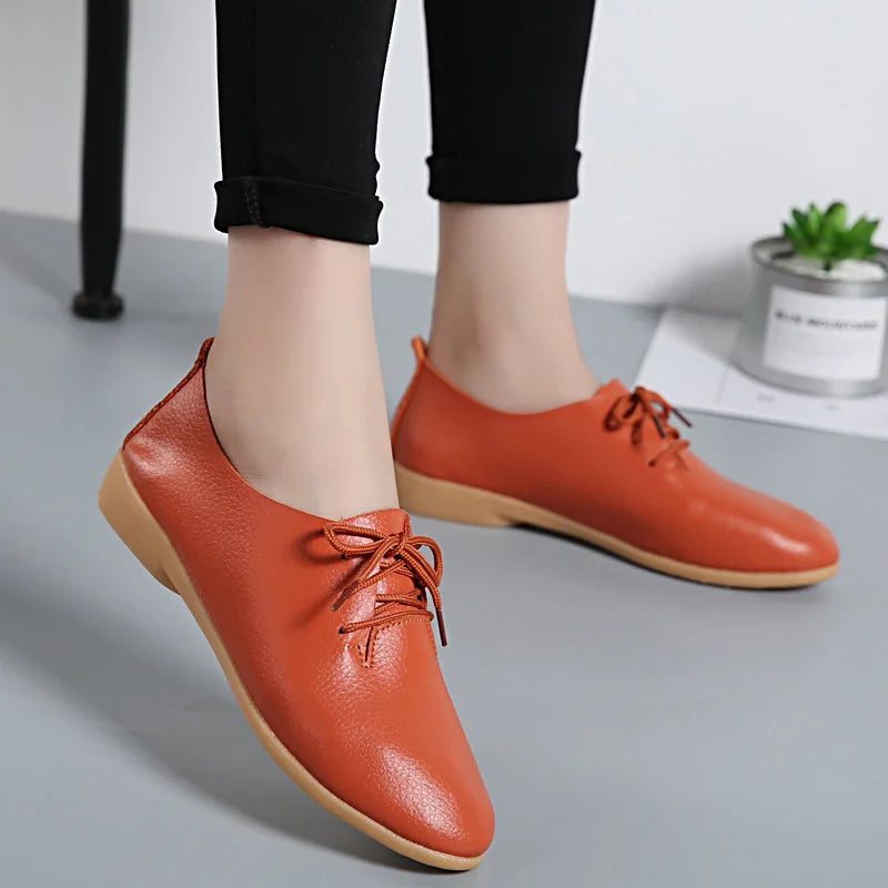 Lusitanna™ Grace Derby – Chaussure pour femme en cuir véritable ultra confortable
