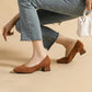 Miss Isadora Pump Retro – Escarpin Rétro à Talon Bloc Élégant et Confortable