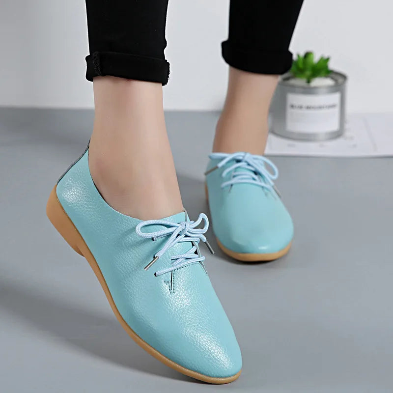 Lusitanna™ Grace Derby – Chaussure pour femme en cuir véritable ultra confortable