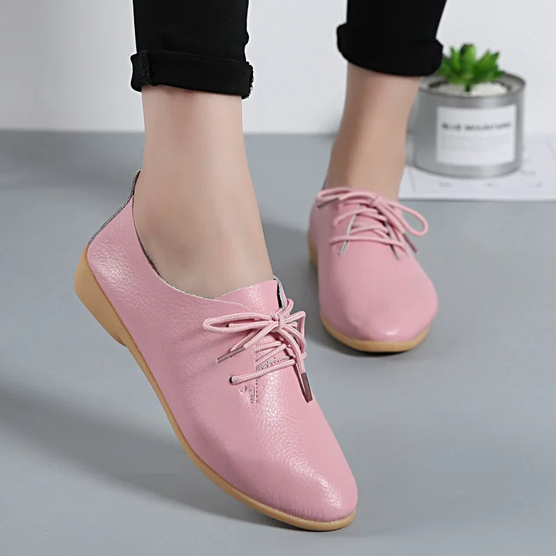 Lusitanna™ Grace Derby – Chaussure pour femme en cuir véritable ultra confortable