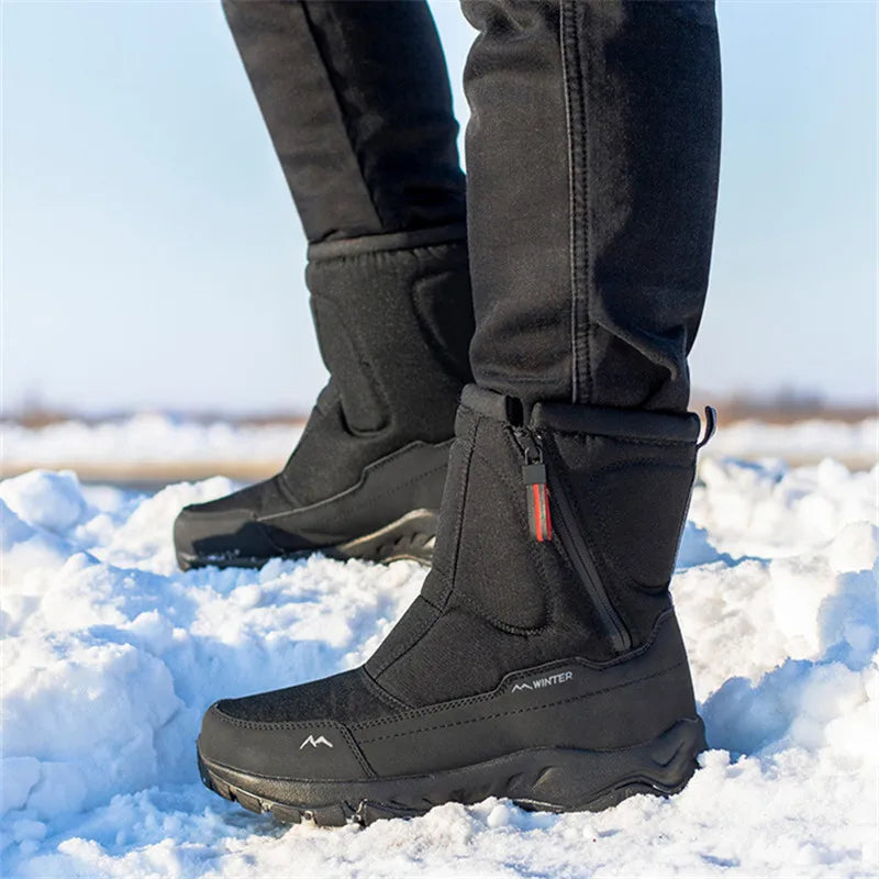 🥾 Bottes d’Hiver Homme HeatGuard™ – Chaleur, Style et Grande Taille