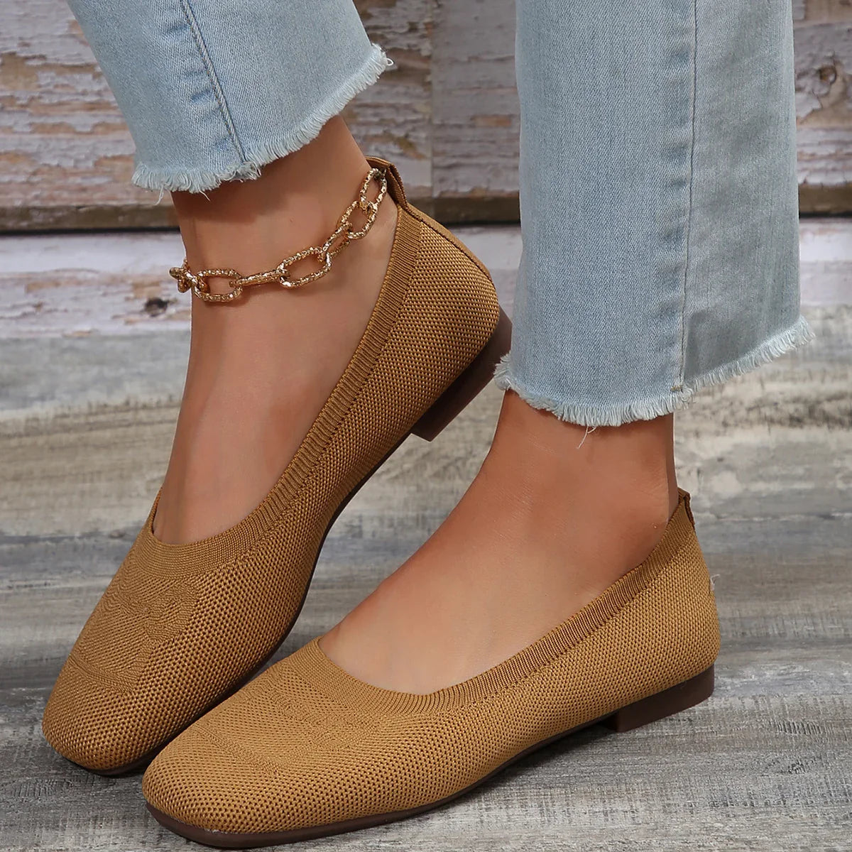 Saffy - Chaussures plates semi-orthopédiques en maille respirante ultra-légères