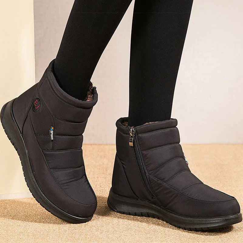 👢 Bottines Hiver Femme SnowEase™ – Douceur, Chaleur et Élégance
