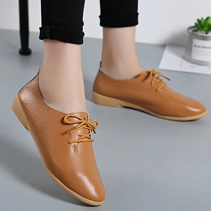Lusitanna™ Grace Derby – Chaussure pour femme en cuir véritable ultra confortable