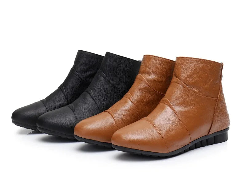 Tujliana - Botte en Cuir Véritable