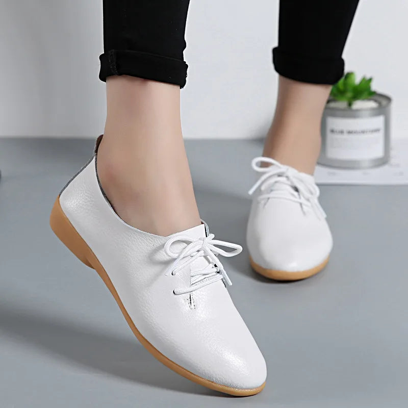 Lusitanna™ Grace Derby – Chaussure pour femme en cuir véritable ultra confortable