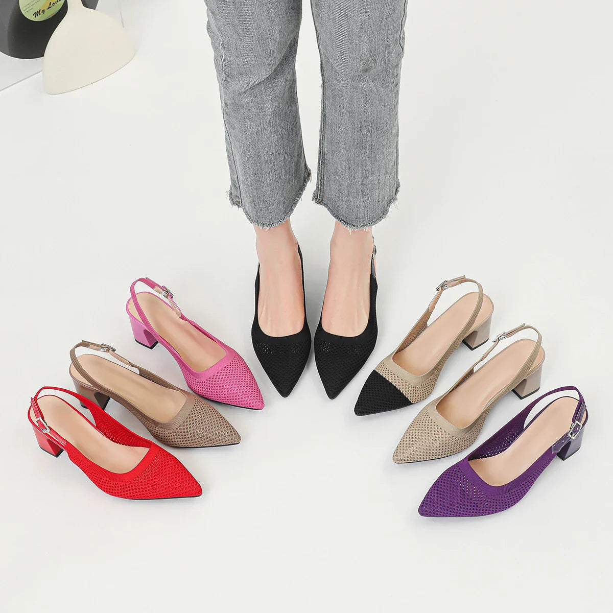 Sandrah Isadora - Chaussures à Talons Moyens Très Élégantes et Confortables