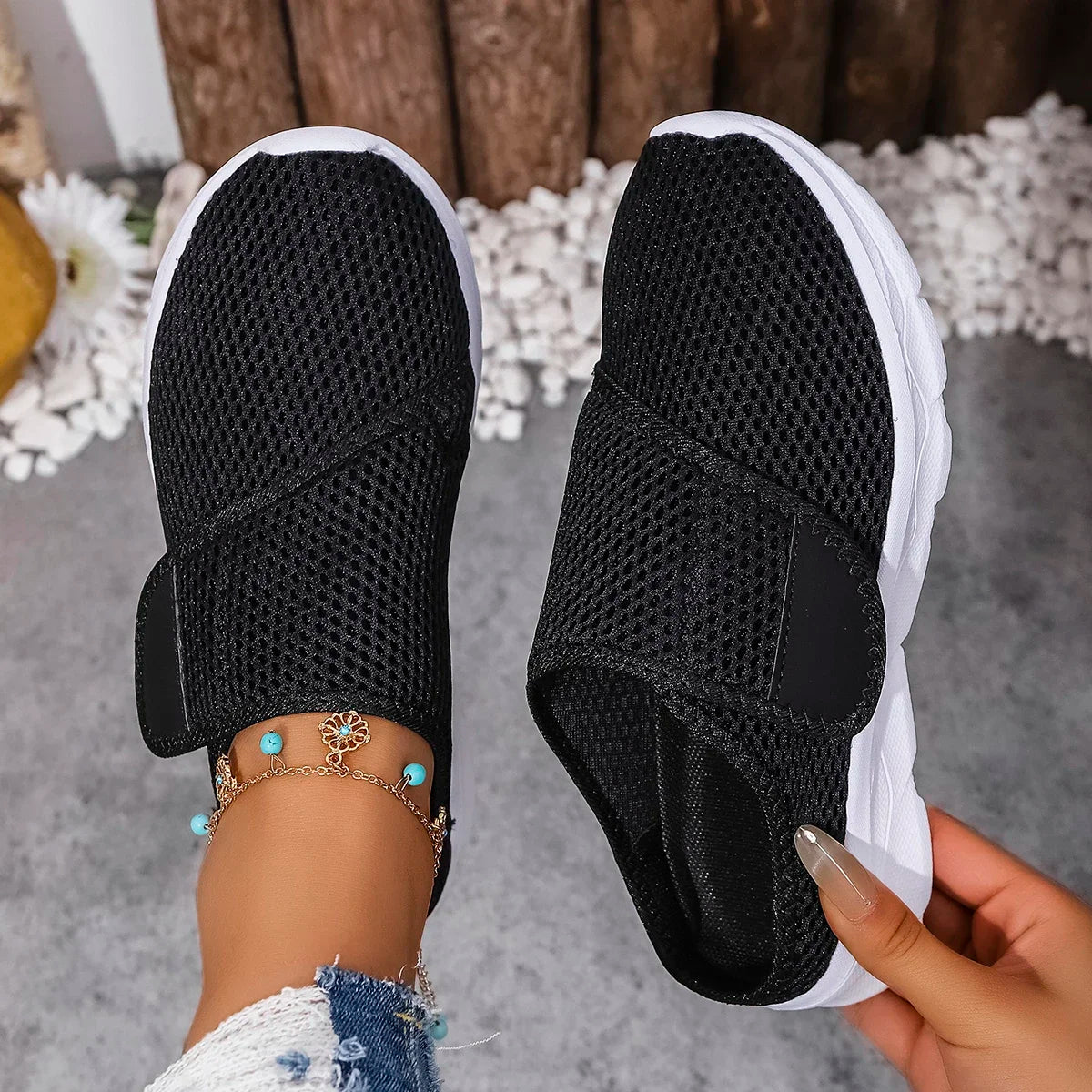 Chaussures Orthopédiques Mi-Pantoufles – Confort Souple pour Pieds Larges et Gonflés