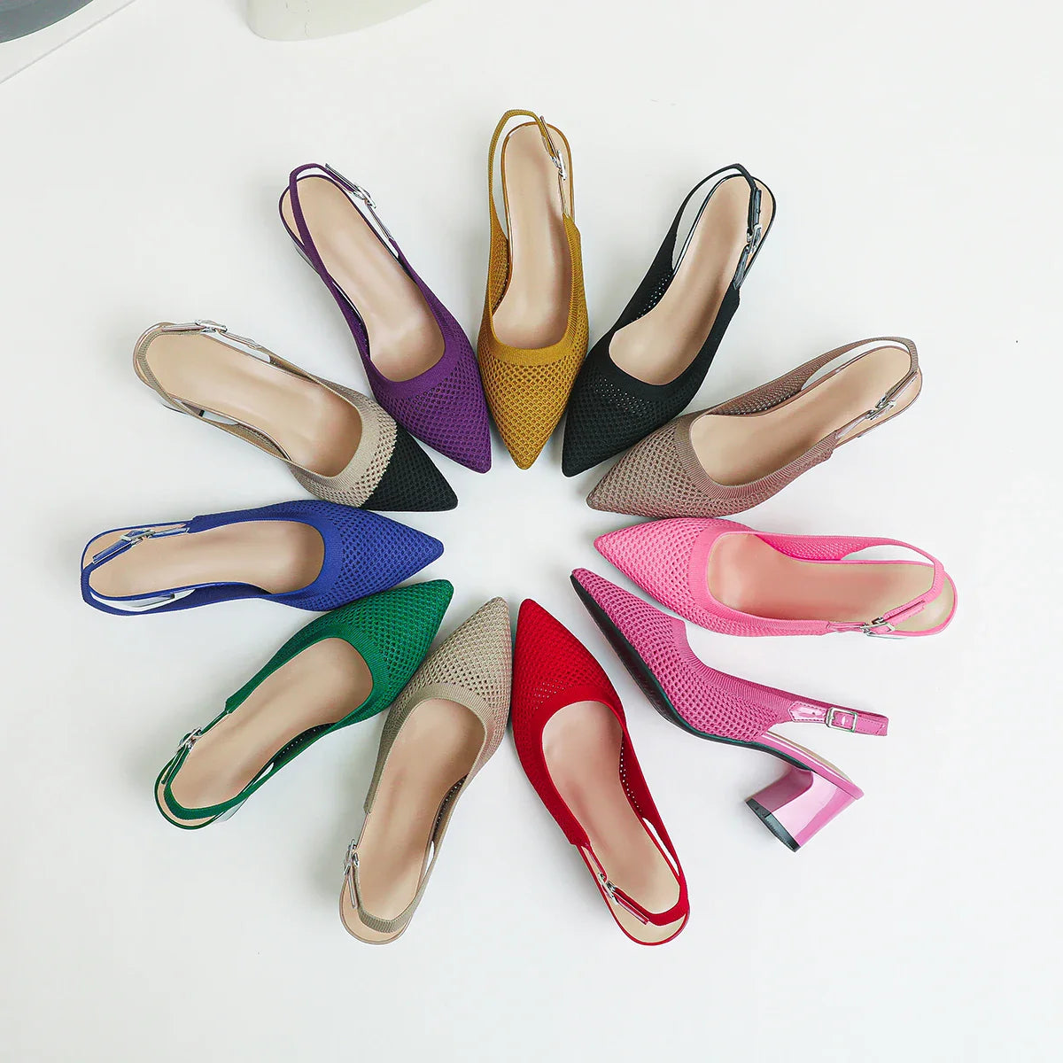 Sandrah Isadora - Chaussures à Talons Moyens Très Élégantes et Confortables