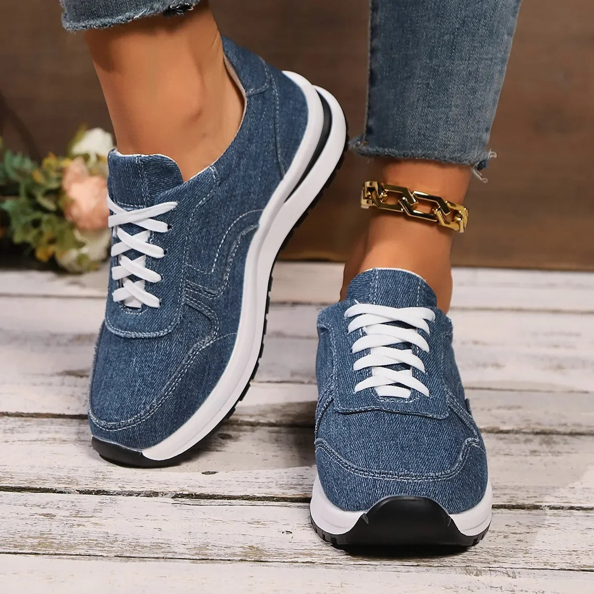 Sneakers Femme DenimLift – Style & Confort à Chaque Pas