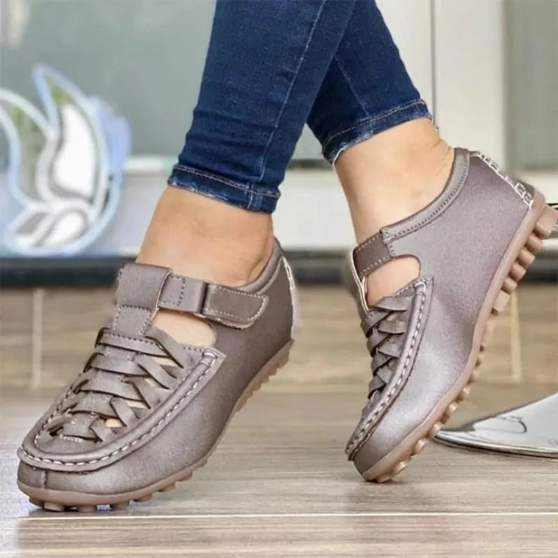 Aurora - Sandale mocassin semi orthopédique confortable et très élégante