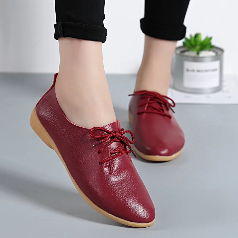 Lusitanna™ Grace Derby – Chaussure pour femme en cuir véritable ultra confortable