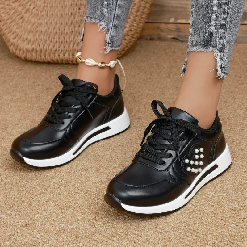 Heart Pearl - Baskets à plateforme super élégantes et confortables