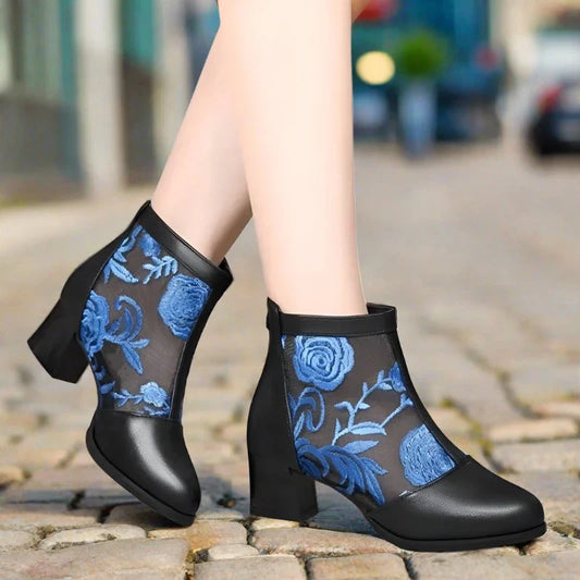 Rose - Bottines sandales fraîches, confortables et élégantes