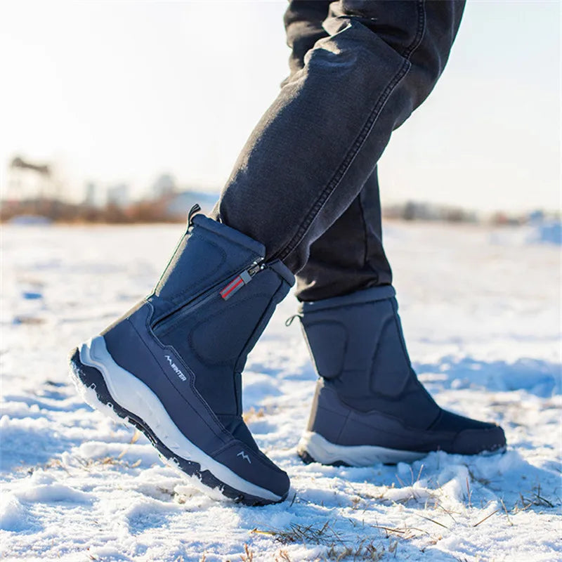 🥾 Bottes d’Hiver Homme HeatGuard™ – Chaleur, Style et Grande Taille