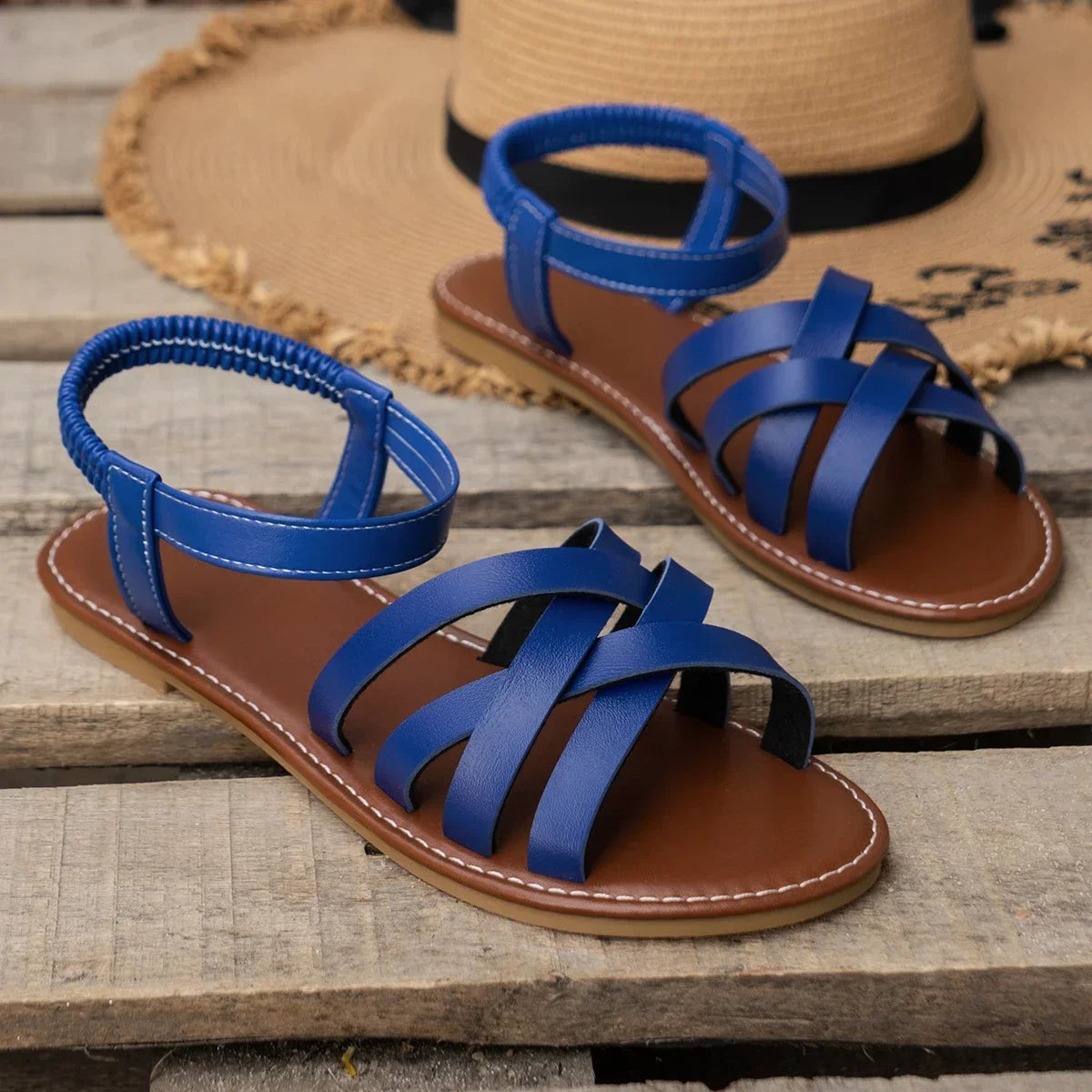 Sandales Plates Femme BreezeFlex™ – Élégantes, Légères et Ultra-Confortables