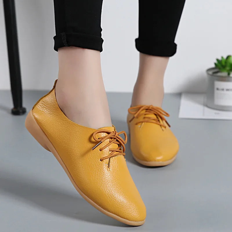Lusitanna™ Grace Derby – Chaussure pour femme en cuir véritable ultra confortable