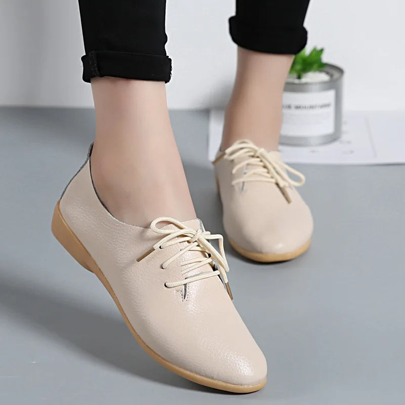 Lusitanna™ Grace Derby – Chaussure pour femme en cuir véritable ultra confortable