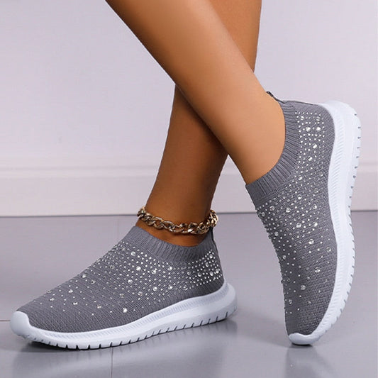 Crystal - Baskets semi-orthopédiques pour femmes avec cristaux