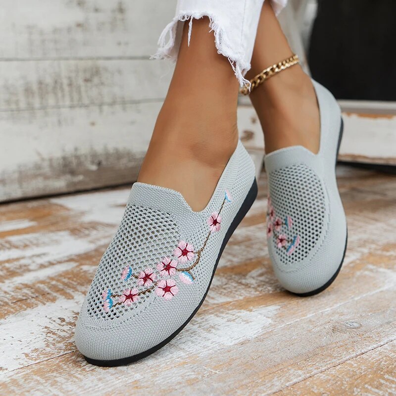Flora - Mocassin Semi-Orthopédique en Maille Respirante Ultra-légère
